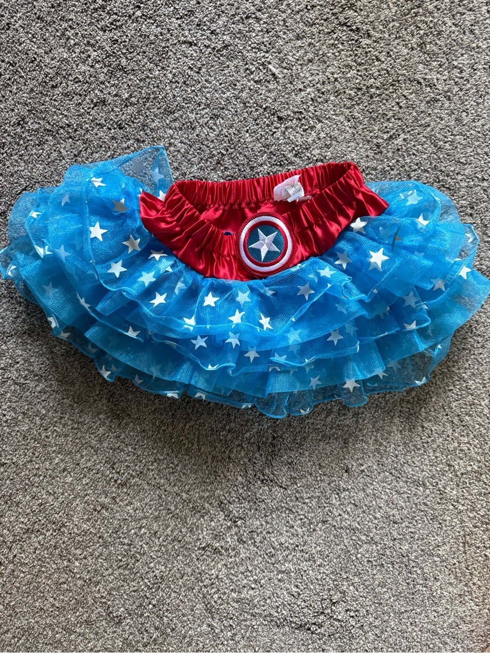 Marvel Blue Star Tutu Skirt with Red Waistband
